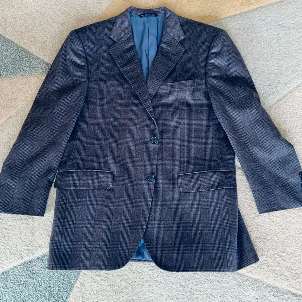 Bespoke Luca diMarco Blue Plaid Sports Coat